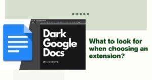 google docs dark mode extension