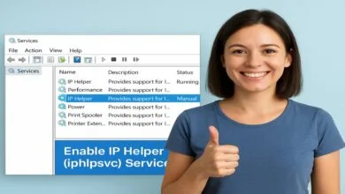 enable iphlpsvc