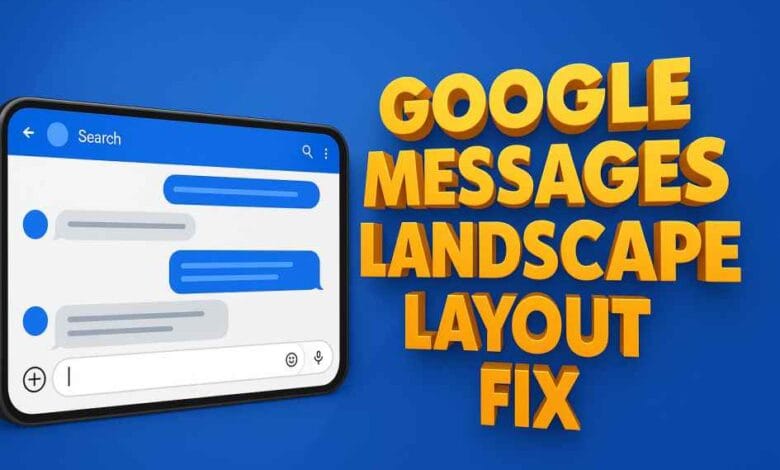 google messages landscape layout fix