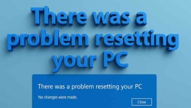 there was a problem resetting your pc