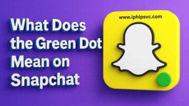 what does the green dot mean on snapchat